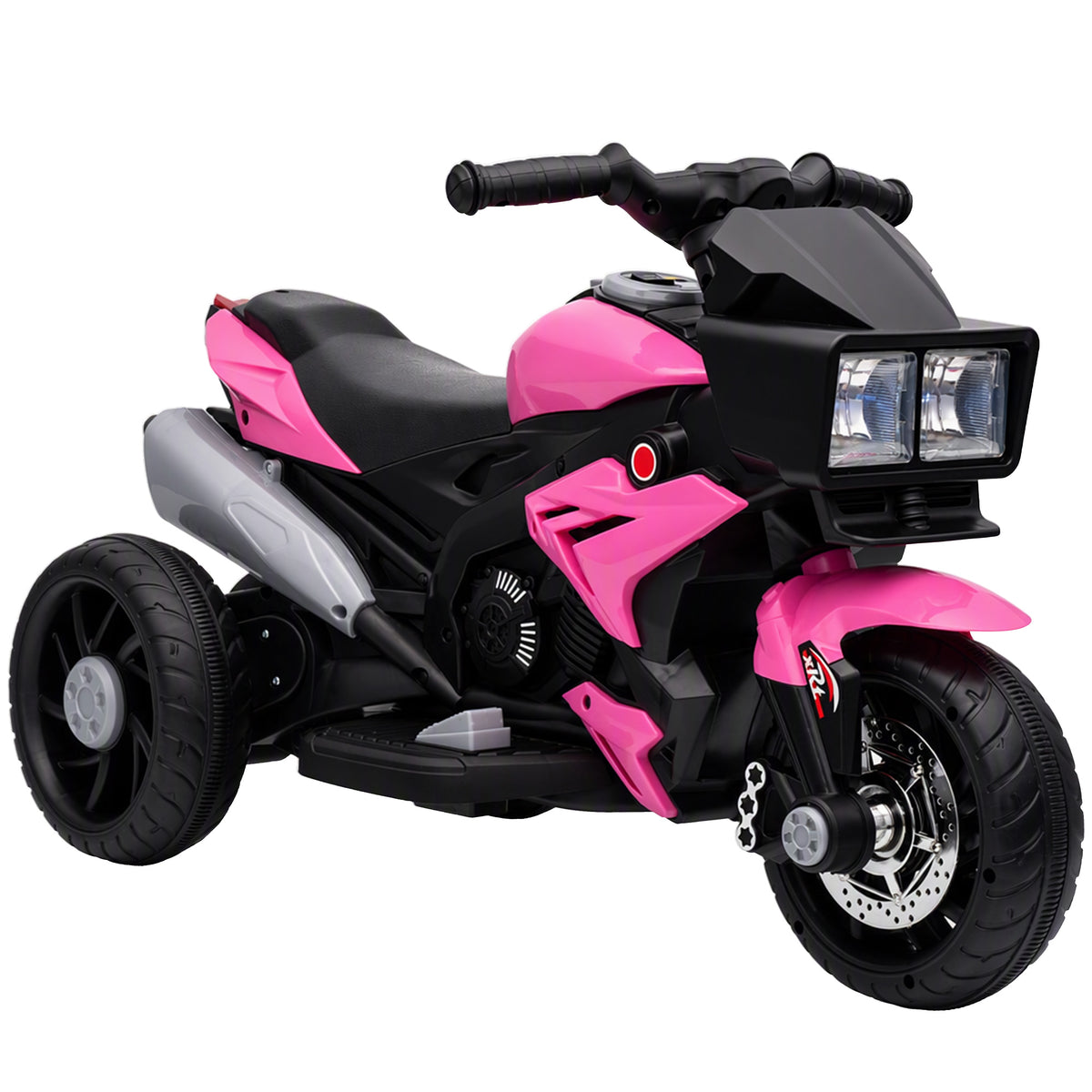 Photo of AIYAPLAY Kids Electric Motorcycle Ride-On Toy, 3-Wheel Battery-Operated Motorbike with Horn, Toddler Ride On Bike, Pink in Pink colour on a white background