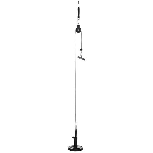 Photo of SPORTNOW Cable Machine Pulley System, Lats Pull Down System, with DIY Loading Weight Pin in Pin colour on a white background