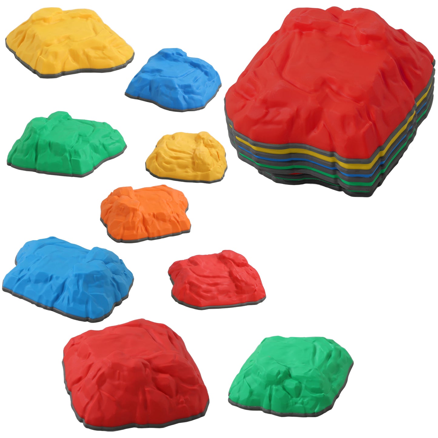 Photo of AIYAPLAY Balance Stepping Stones for Kids with Non-Slip Bottom, Indoor Outdoor Obstacle Course for Ages 3-8 Years, Multicoloured in Multicoloured colour on a white background