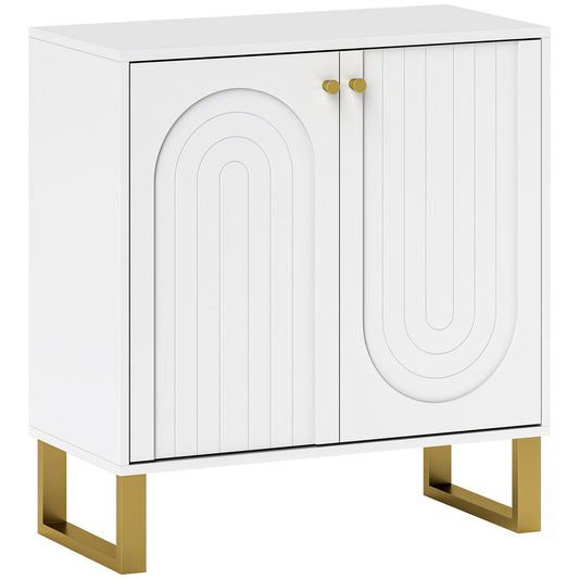 Photo of HOMCOM 2-Door Sideboard Storage Cabinet - White in White colour on a white background