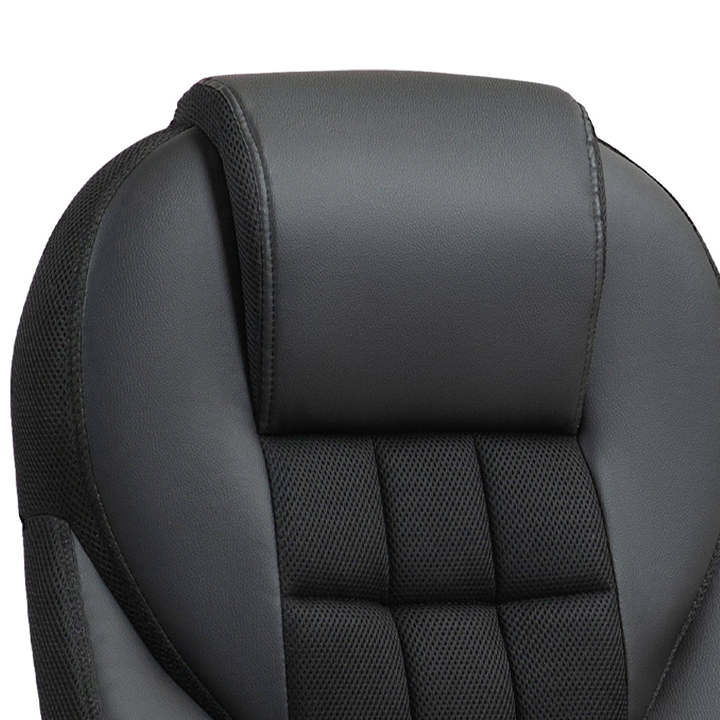 HOMCOM Faux Leather Office Chair with Tilt and PU Castors - Black