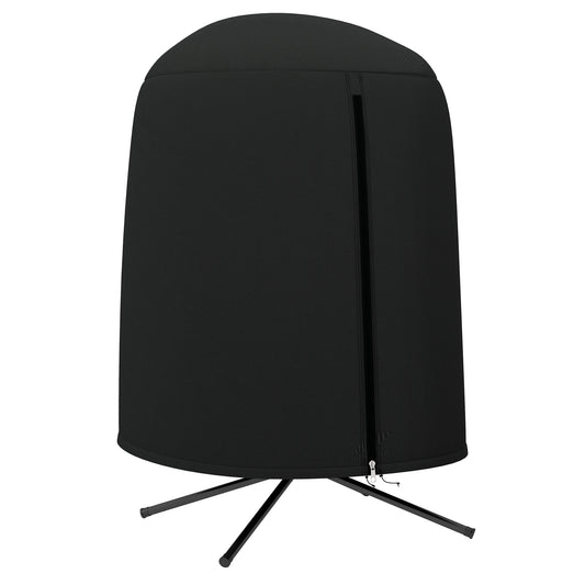 Photo of Outsunny 190 x Φ128cm Hanging Egg Chair Furniture Cover - Black in Black colour on a white background