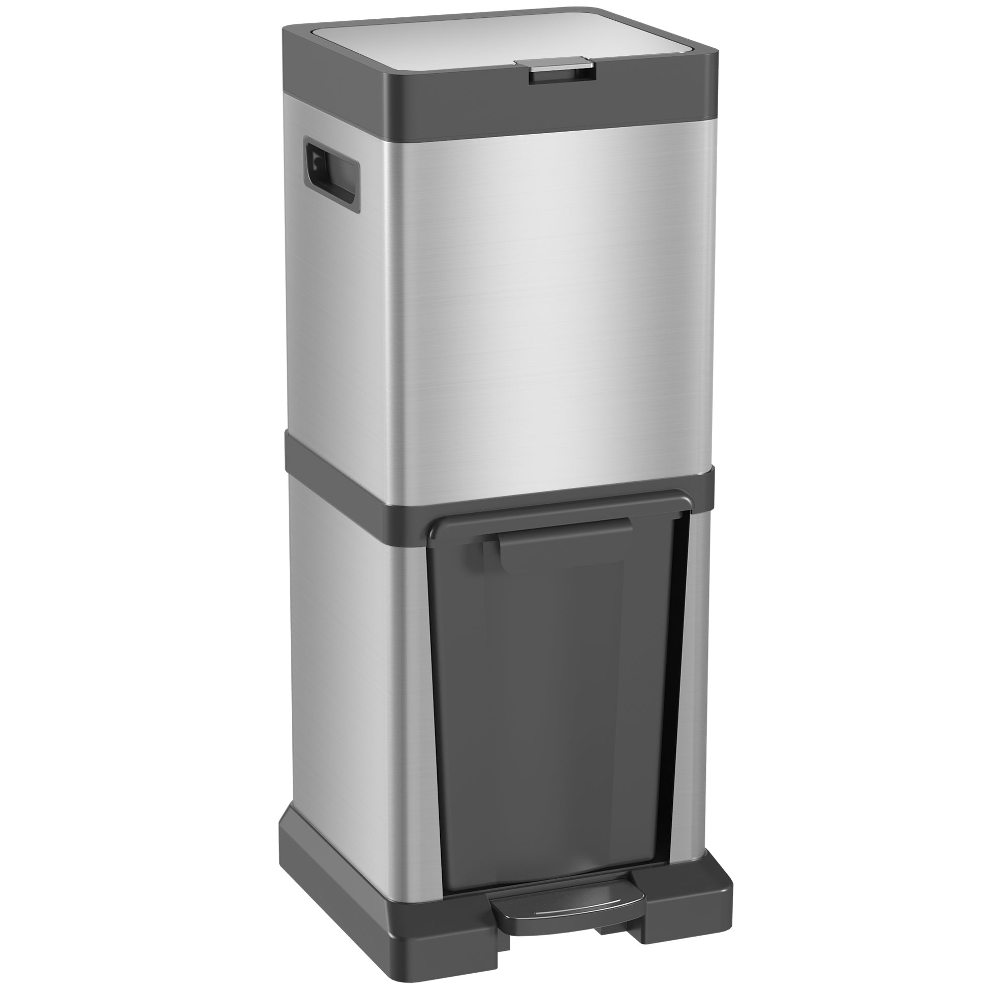 Photo of HOMCOM 34L Double Compartment Kitchen Bin, with Soft-Close Lid in Lid colour on a white background