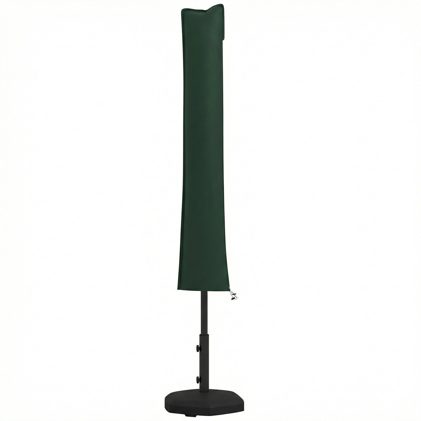 Photo of Outsunny Parasol Cover, Cantilever Umbrella Cover for 2-3.5 m Parasols, Banana Umbrella Protector with Zipper, Green in Green colour on a white background