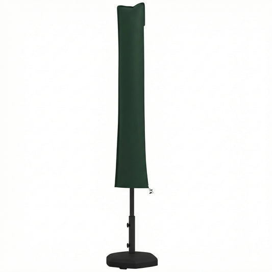 Photo of Outsunny Parasol Cover, Cantilever Umbrella Cover for 2-3.5 m Parasols, Banana Umbrella Protector with Zipper, Green in Green colour on a white background