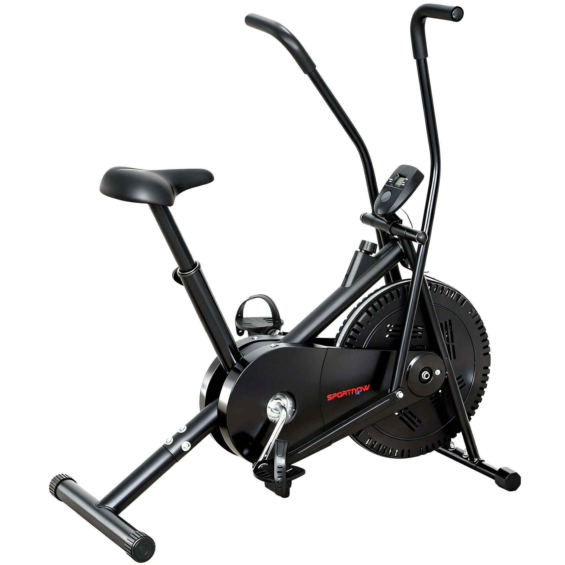 Photo of SPORTNOW Exercise Bike with Adjustable Seat, LCD Display for Home Gym in Gym colour on a white background