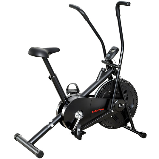 Photo of SPORTNOW Exercise Bike with Adjustable Seat, LCD Display for Home Gym in Gym colour on a white background
