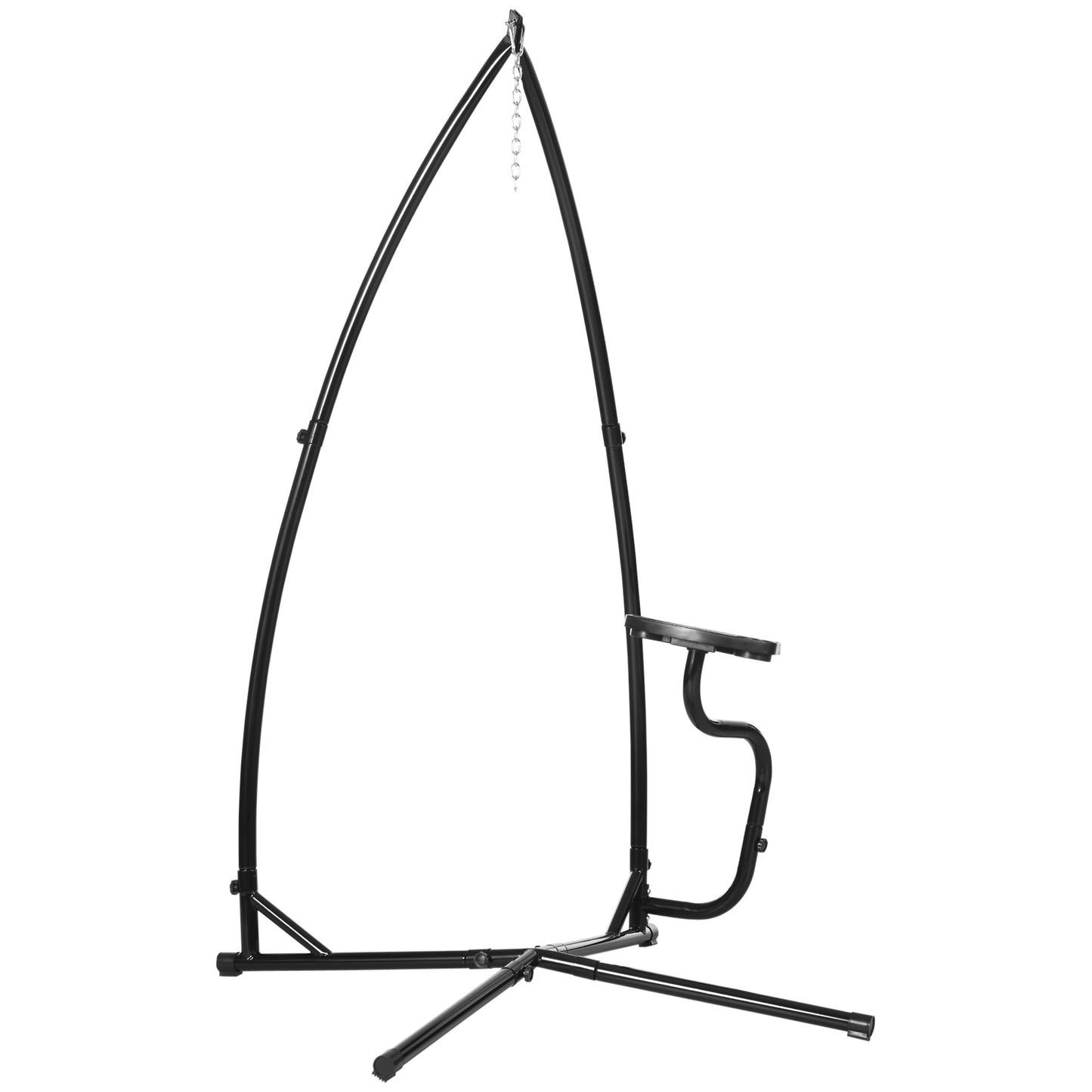 Photo of Outsunny Hammock Chair Stand Only Construction Heavy Duty Metal C-Stand for Hanging Hammock Chair Porch Swing Indoor or Outdoor Use in Use colour on a white background