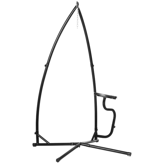 Photo of Outsunny Hammock Chair Stand Only Construction Heavy Duty Metal C-Stand for Hanging Hammock Chair Porch Swing Indoor or Outdoor Use in Use colour on a white background