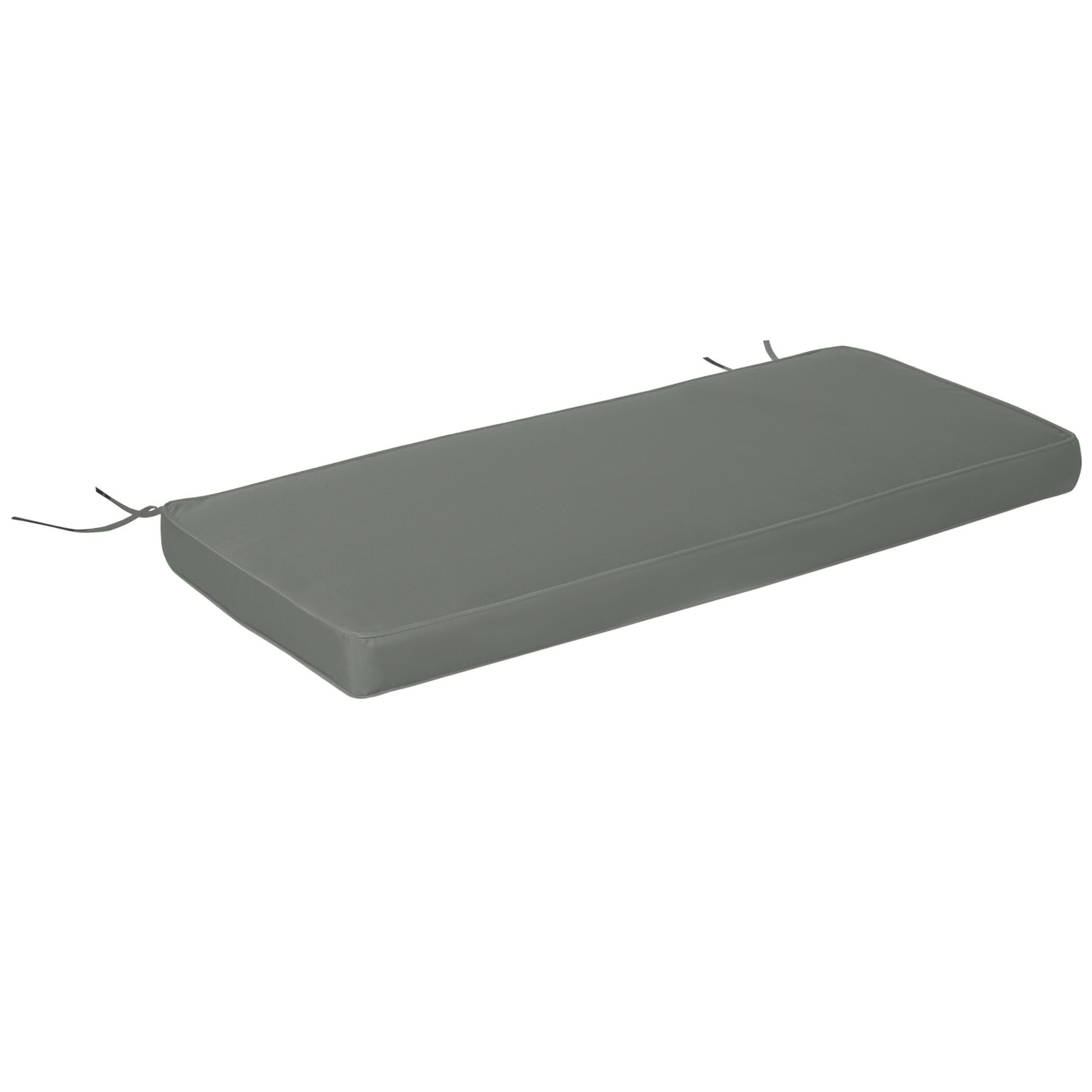 Photo of Outsunny Garden Bench Cushion 2 Seater Loveseat Seat Pad for Patio Swing Furniture for Indoor & Outdoor Use, 120 x 50 x 8 cm, Grey in Grey colour on a white background