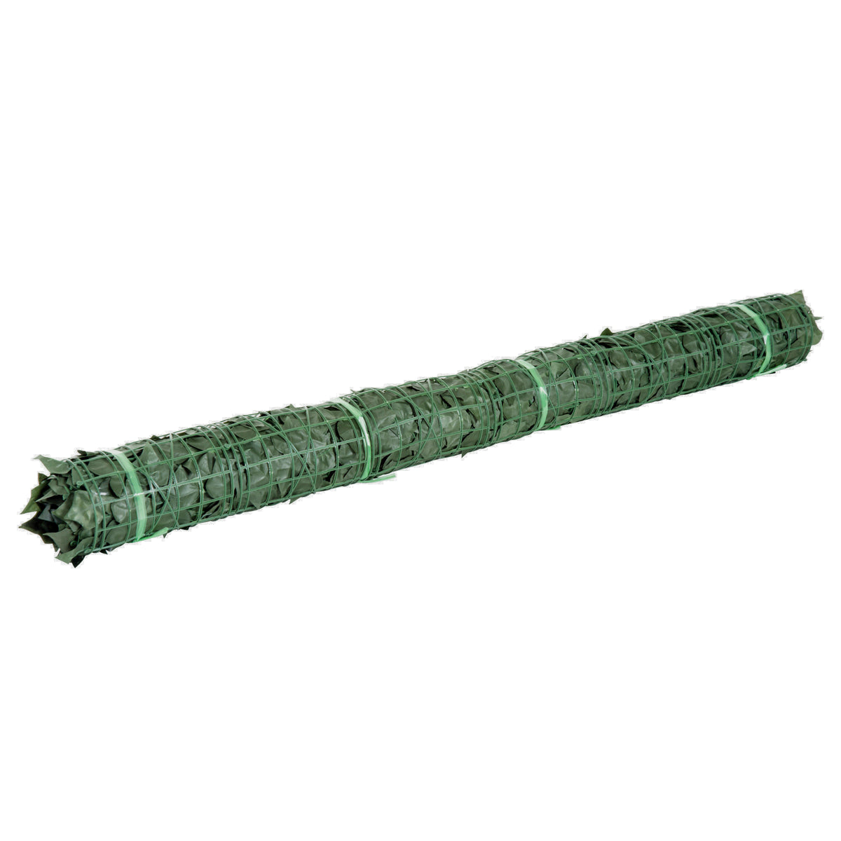Outsunny artificial leaf hedge screen panel rolled for storage