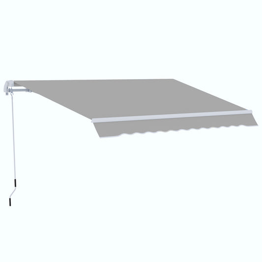Photo of Outsunny Garden Patio Manual Awning Canopy Sun Shade Shelter Retractable 4 Size 5 Colour in Colour colour on a white background