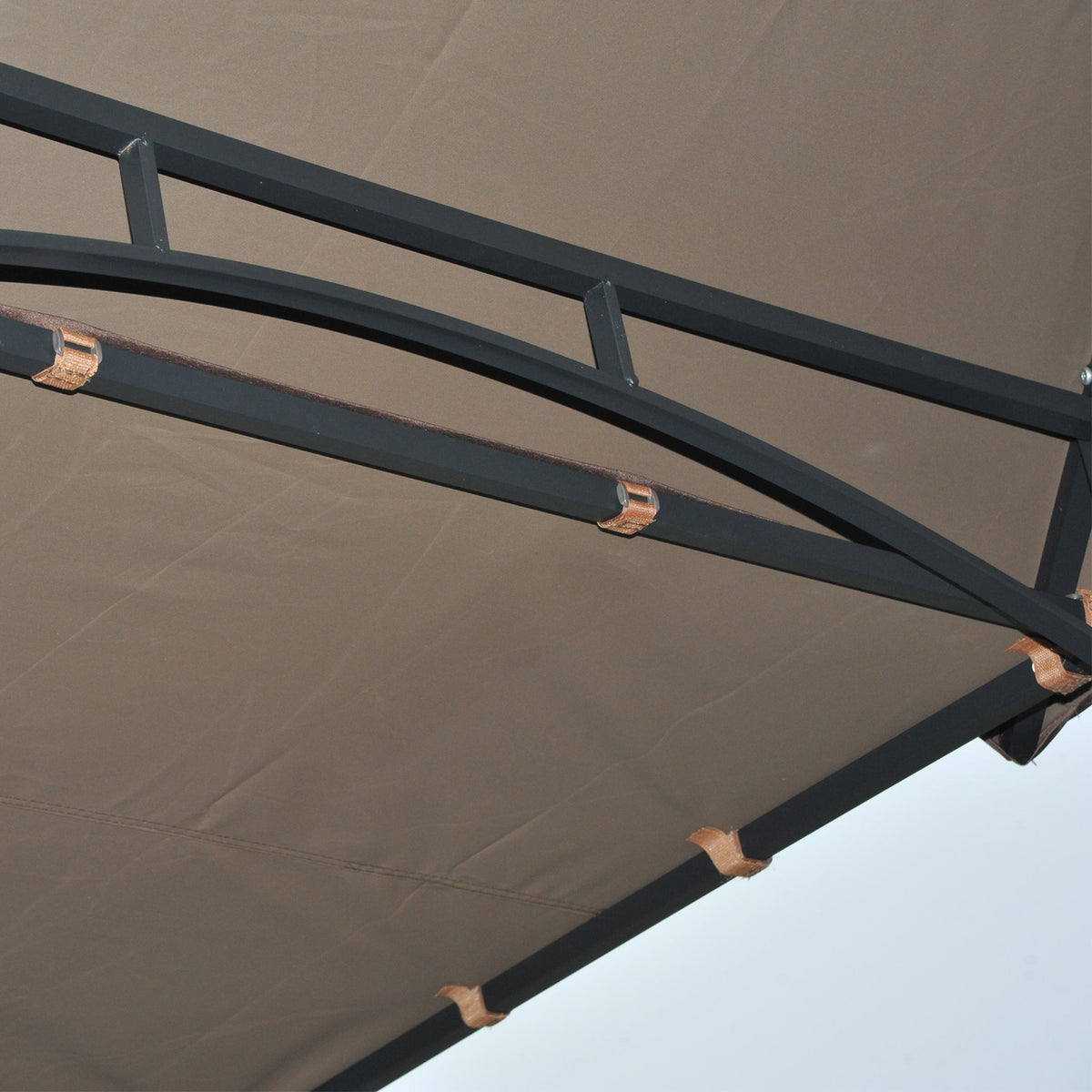 Outsunny grill gazebo canopy fasteners securing fabric to the metal frame