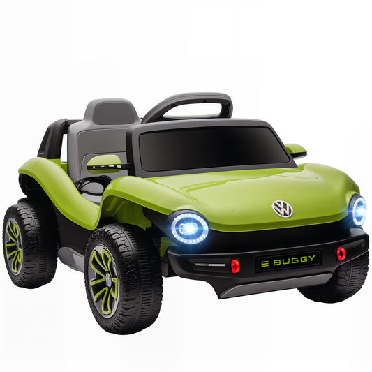 Photo of AIYAPLAY Volkswagen Licensed Kids Electric Car with Remote Control for Ages 3-6 Years, Green in Green colour on a white background