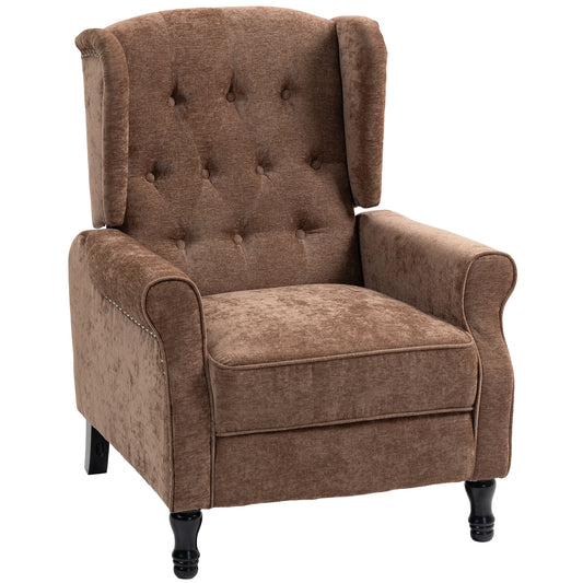 Photo of HOMCOM 150° Reclining Vintage Armchair, with footrest - Brown in Brown colour on a white background