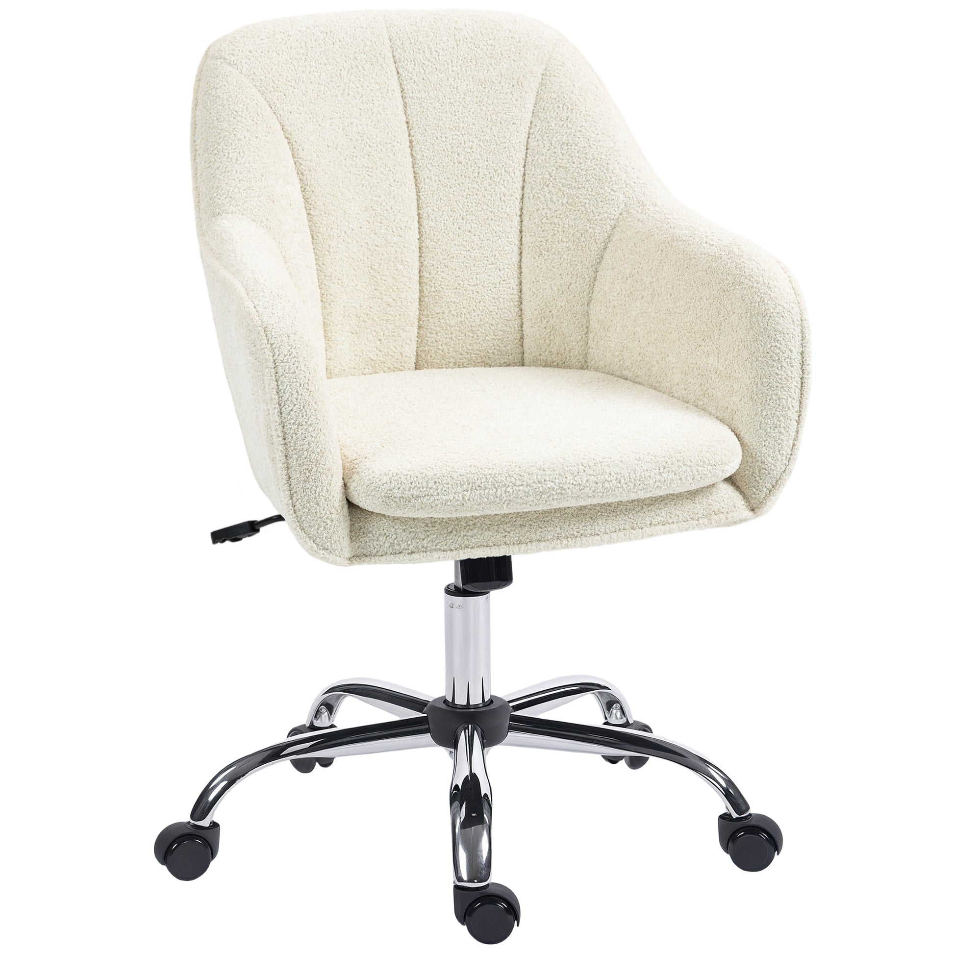 Photo of HOMCOM Snow Flannel Office Chair - Beige in Beige colour on a white background