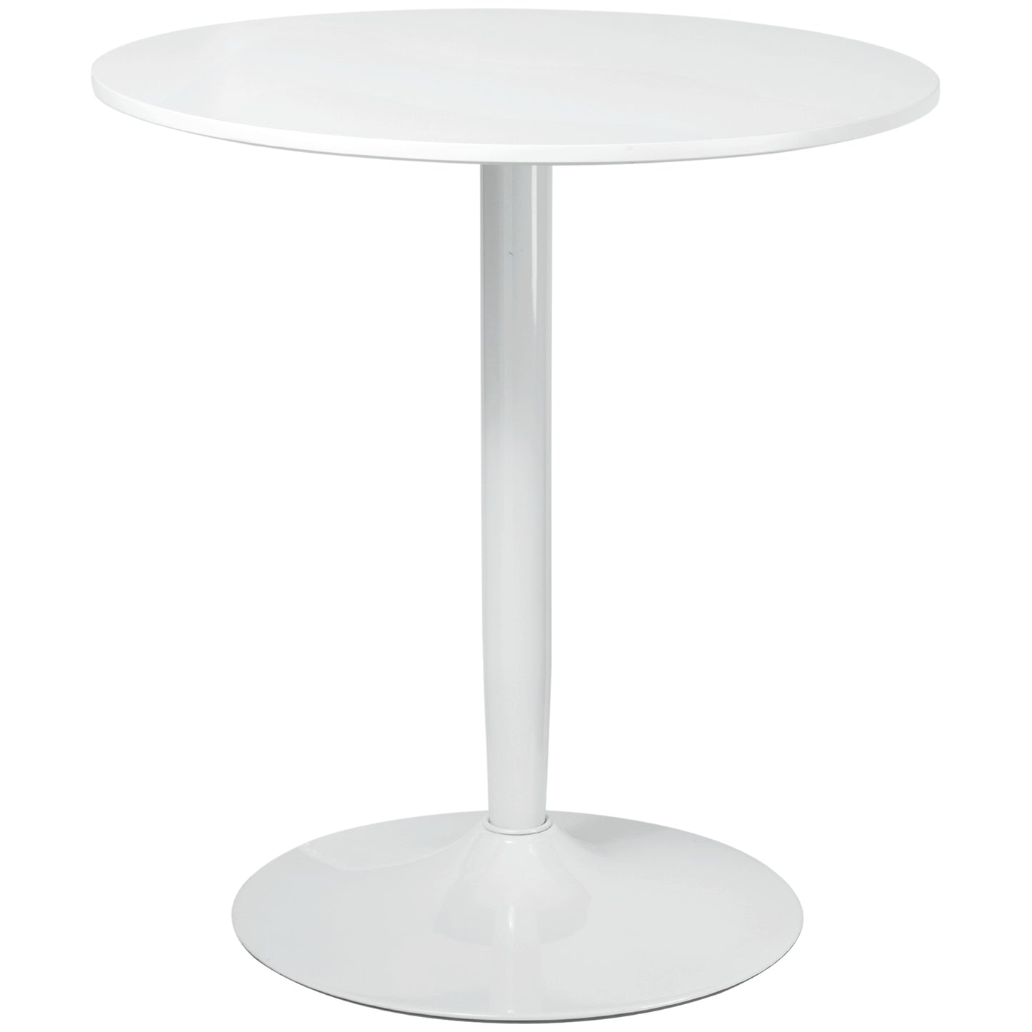 Photo of HOMCOM 75H x Φ70cm Two-Person Minimalistic Dining Table - White in White colour on a white background