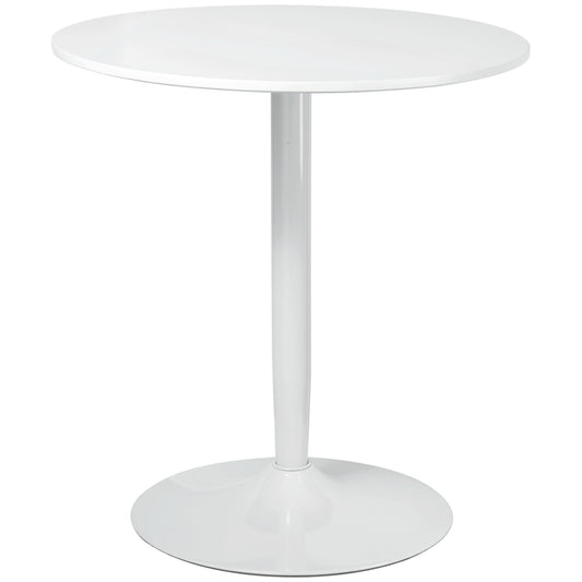 Photo of HOMCOM 75H x Φ70cm Two-Person Minimalistic Dining Table - White in White colour on a white background