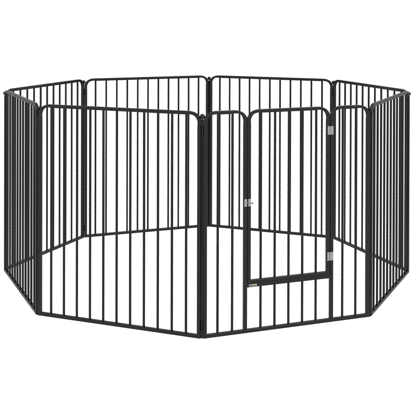 Photo of PawHut 100cm 8 Panels Heavy Duty Dog Pen, Pet Playpen for Indoors, Outdoors, Small, Medium, Large Dogs in Dogs colour on a white background
