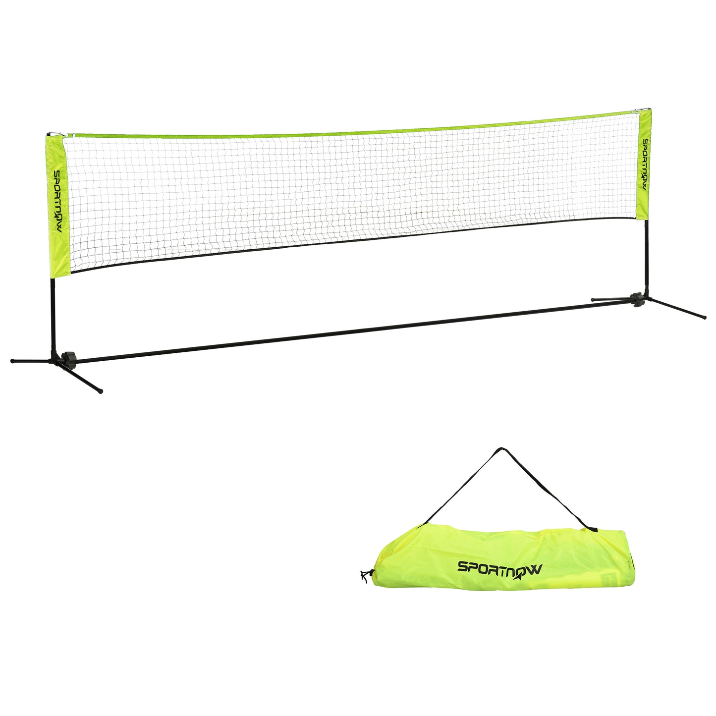 Photo of SPORTNOW 4m Badminton Net, Height Adjustable Outdoor Sports Net, with Carry Bag, for Tennis, Pickleball, Volleyball in Volleyball colour on a white background