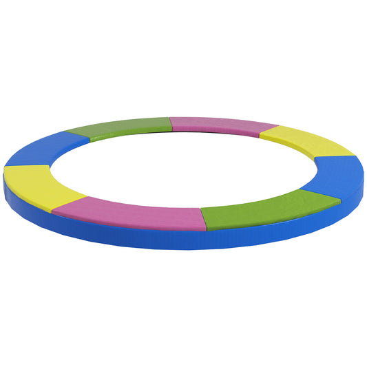 Photo of SPORTNOW 8FT Trampoline Spring Cover, Plastic Trampoline Pad Replacement with Elastic Cord, Waterproof, UV Resistant and Tear-Resistant, Multi-Colored in Multi-Colored colour on a white background
