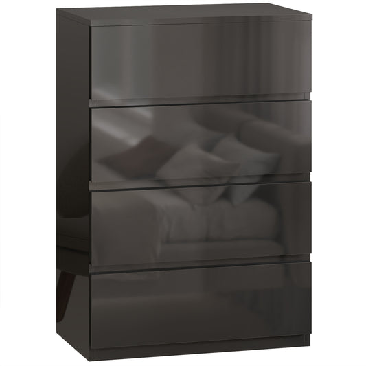 Photo of HOMCOM Chest of Drawers, 4-Drawer Storage Cabinets, Modern Dresser, Storage Drawer Unit for Bedroom in Bedroom colour on a white background