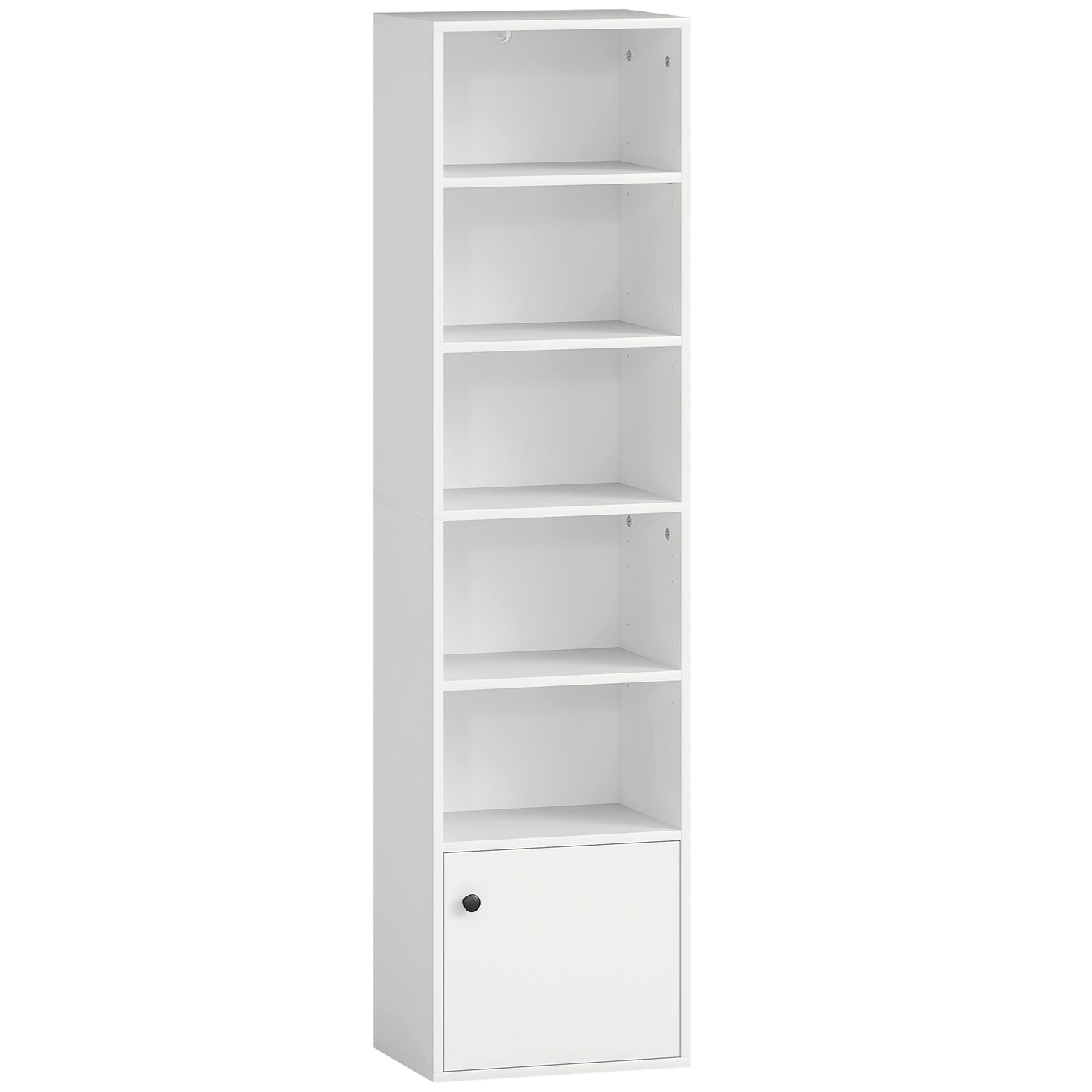 Photo of HOMCOM 6-Tier 156 cm Tall Bookcase - White in White colour on a white background
