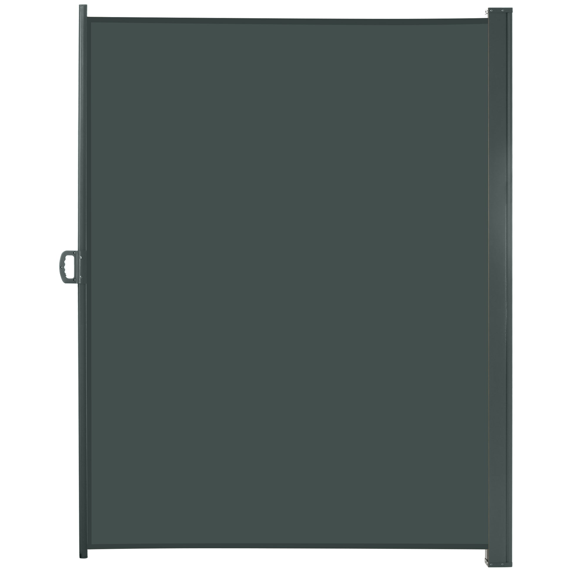 Photo of Outsunny 3x2m Retractable Sun Side Awning Screen Fence Patio Garden Wall Balcony Screening Panel Outdoor Blind Privacy Divider, Grey in Grey colour on a white background