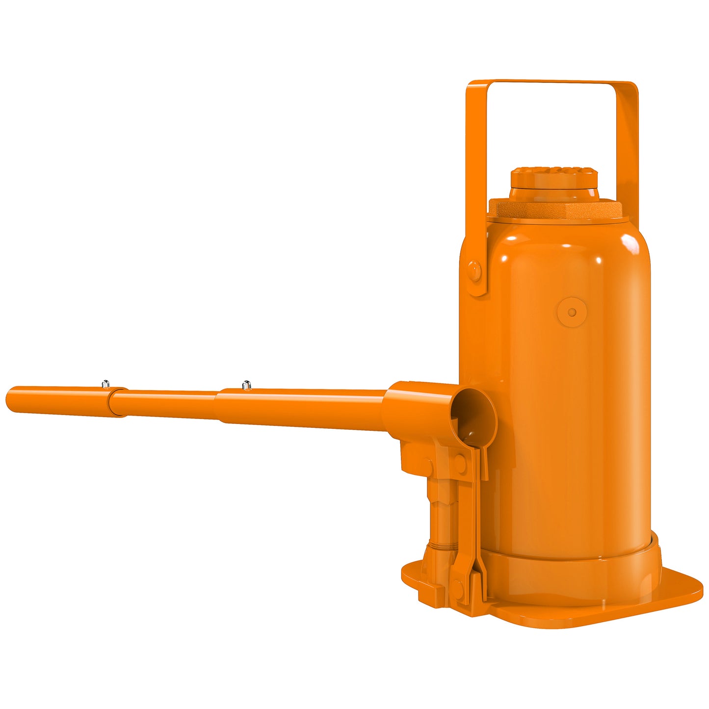 Photo of HOMCOM 12 Tonne Hydraulic Bottle Jack with 19-37 cm Lifting Range, Heavy Duty Portable Compact Car Jack Lift with Saddle and 3 Section Handle for Pickup, Truck, Auto Repair Maintenance, Orange in Orange colour on a white background