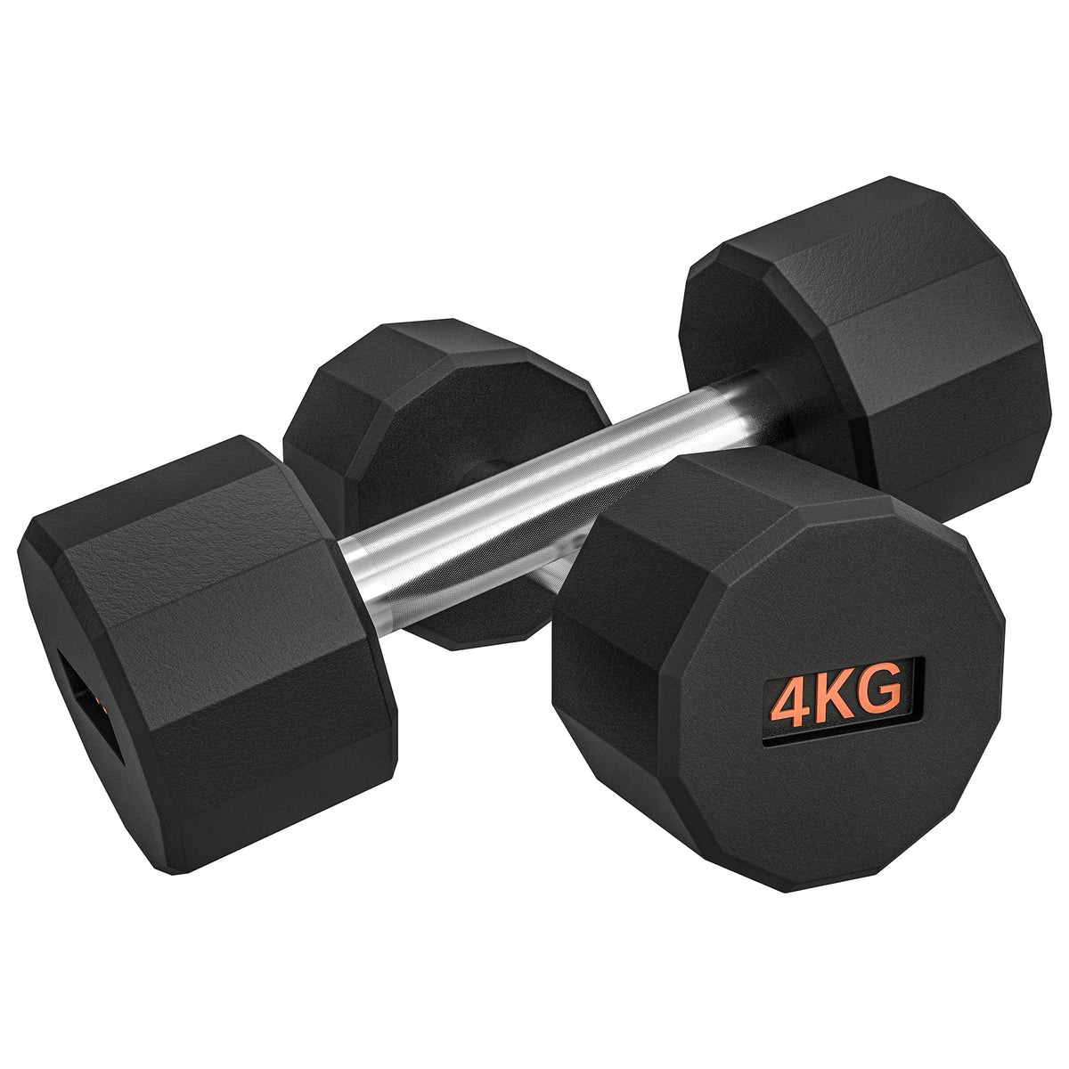 Photo of SPORTNOW Dumbbells Weights Set with 12-Sided Shape and Non-Slip Grip for Men Women Home Gym Workout, 2 x 4kg in 4kg colour on a white background