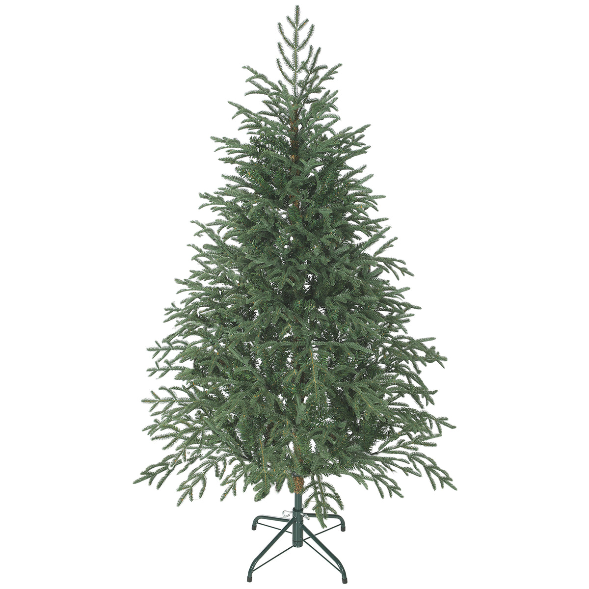 Photo of HOMCOM 5 ft Full Spruce Christmas Tree with Realistic Dense Tips, Easy Assembly - Green in Green colour on a white background