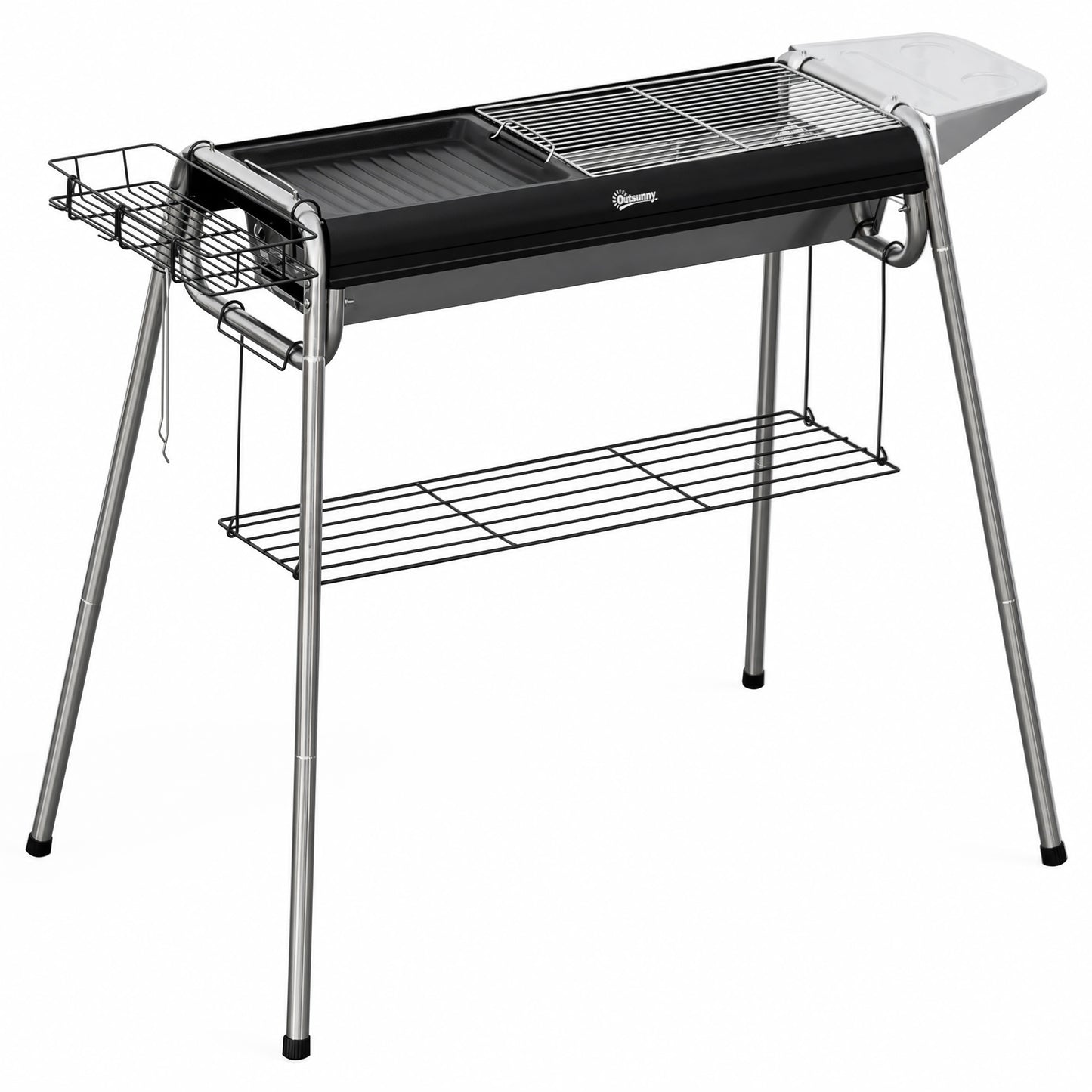 Photo of Outsunny Charcoal BBQ Grill - Black in Black colour on a white background