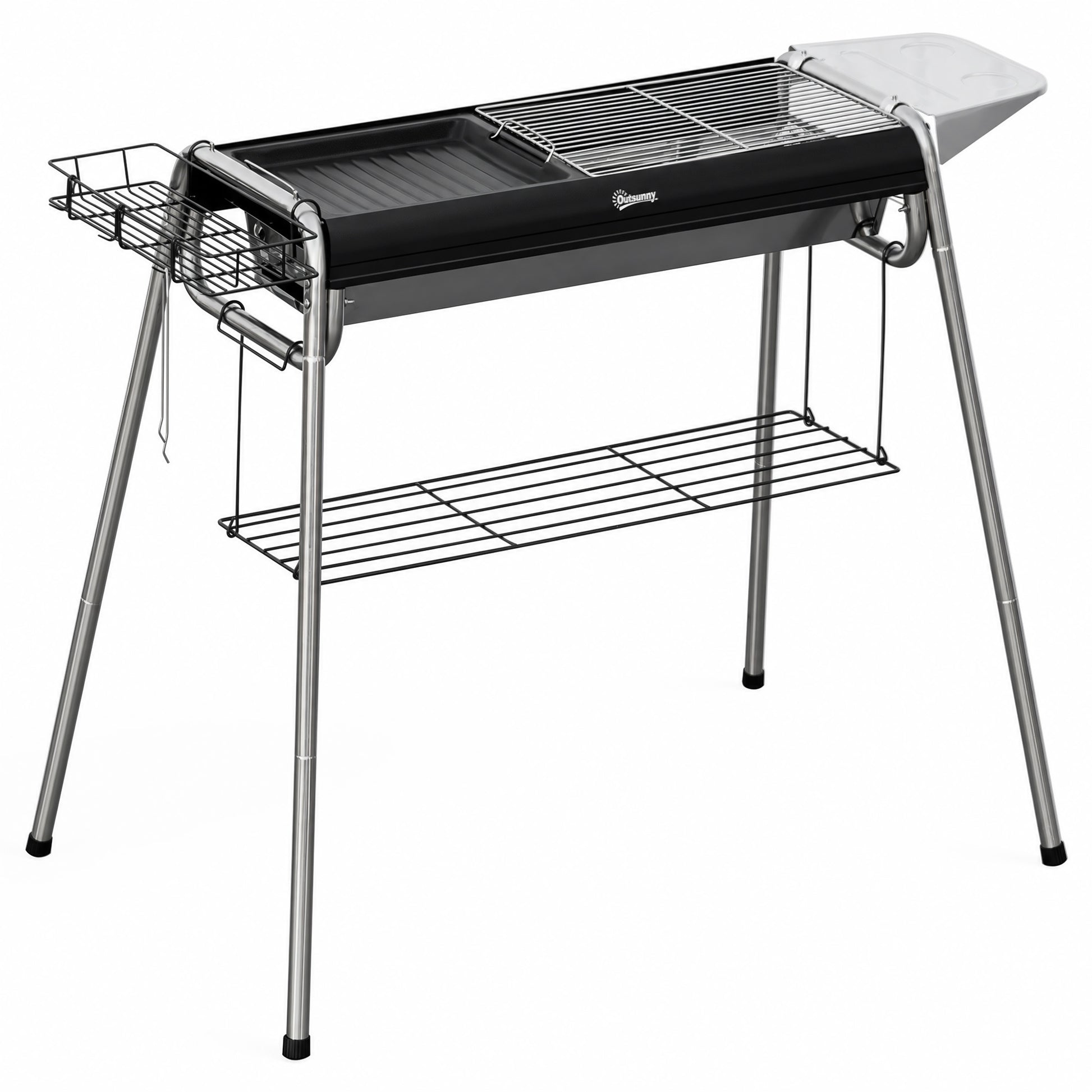 Photo of Outsunny Charcoal BBQ Grill - Black in Black colour on a white background