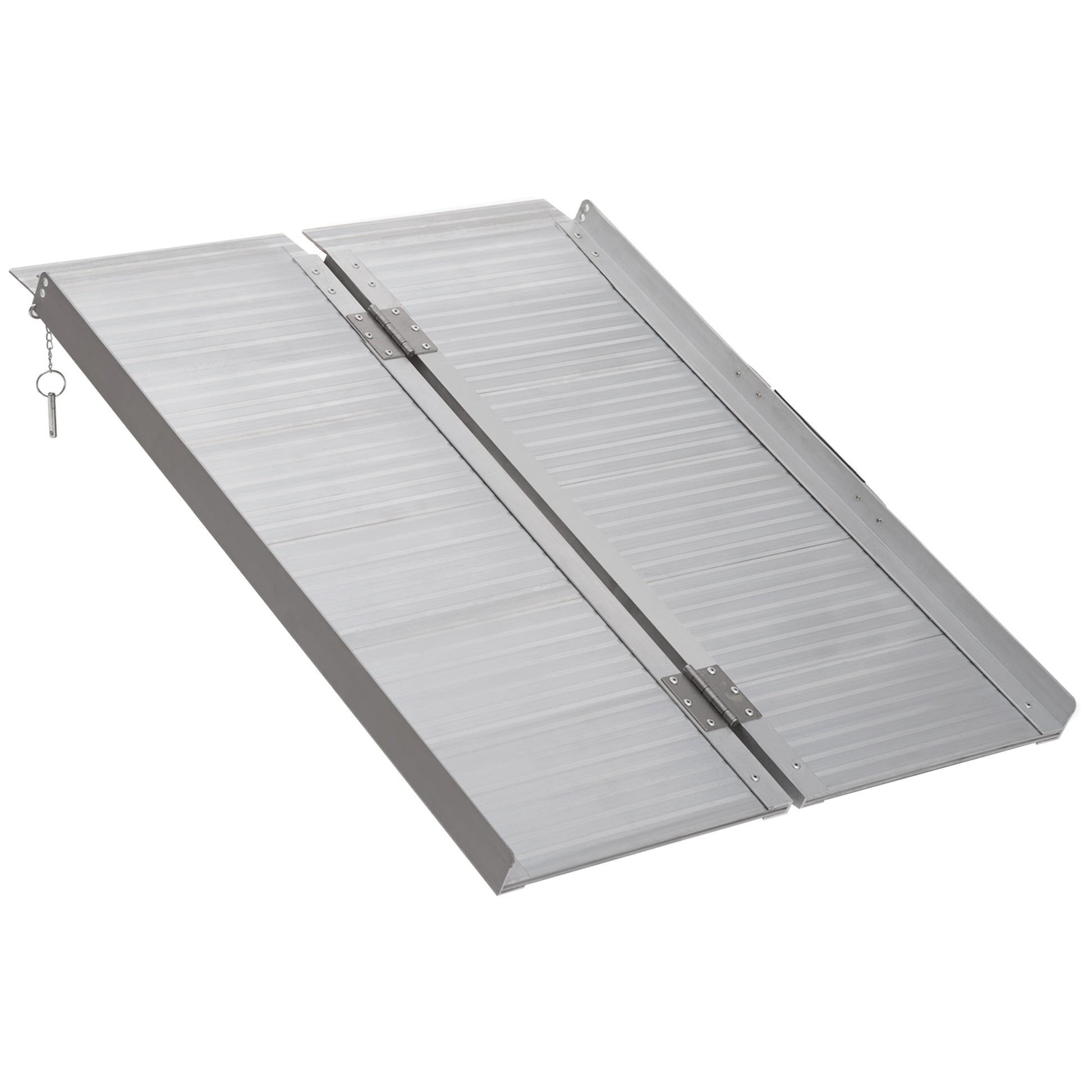 Photo of HOMCOM 3ft Folding Aluminum Wheelchair Ramp Scooter Portable Mobility Assist Suitcase Access Aid Disabled in Disabled colour on a white background