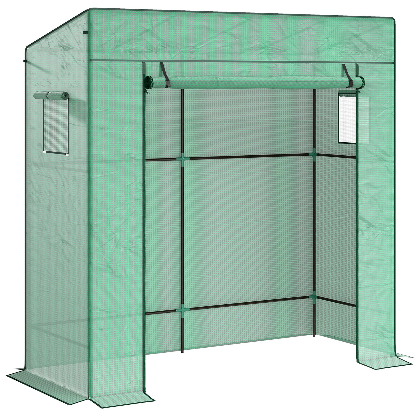 Photo of Outsunny 77 x 196cm Walk-In Greenhouse, with Accessories in Accessories colour on a white background