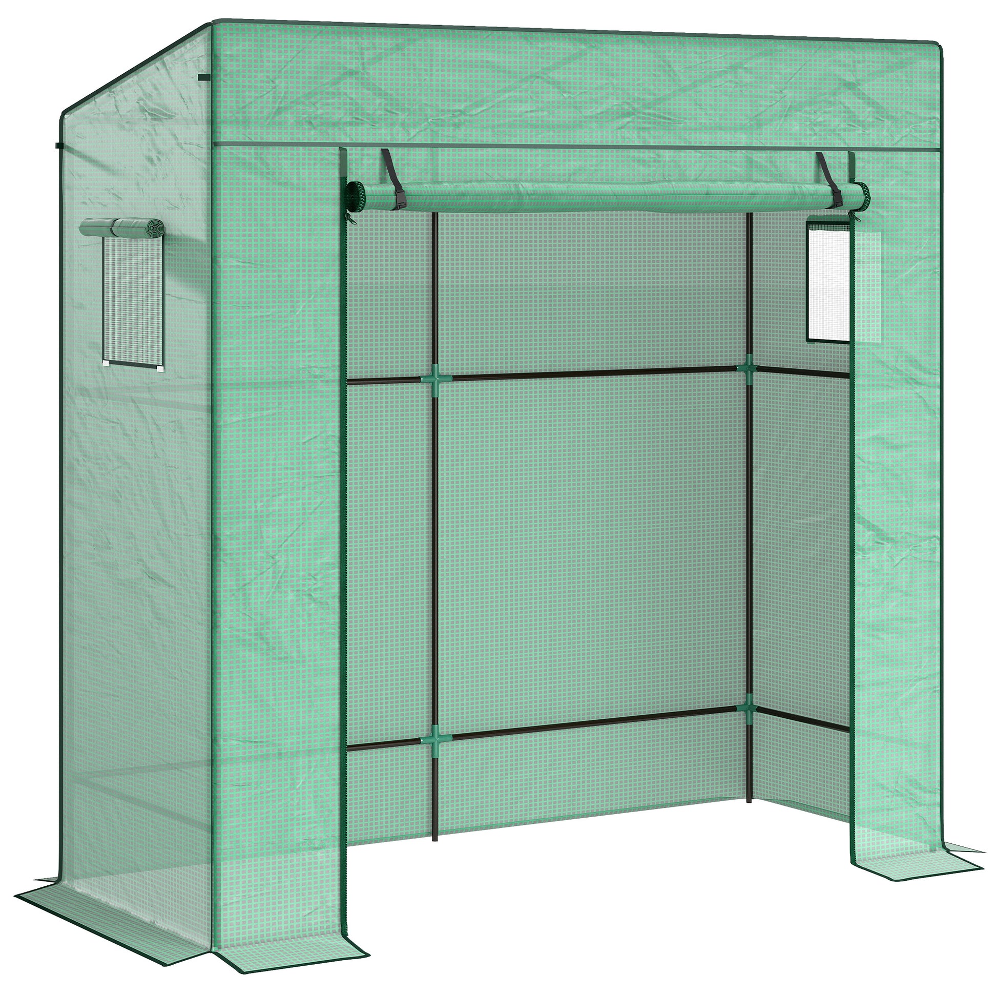 Photo of Outsunny 77 x 196cm Walk-In Greenhouse, with Accessories in Accessories colour on a white background