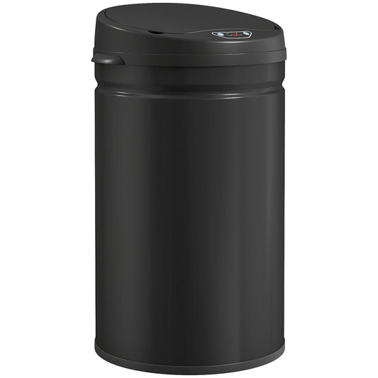 Photo of HOMCOM 30L Stainless Steel Sensor Bin - Black in Black colour on a white background