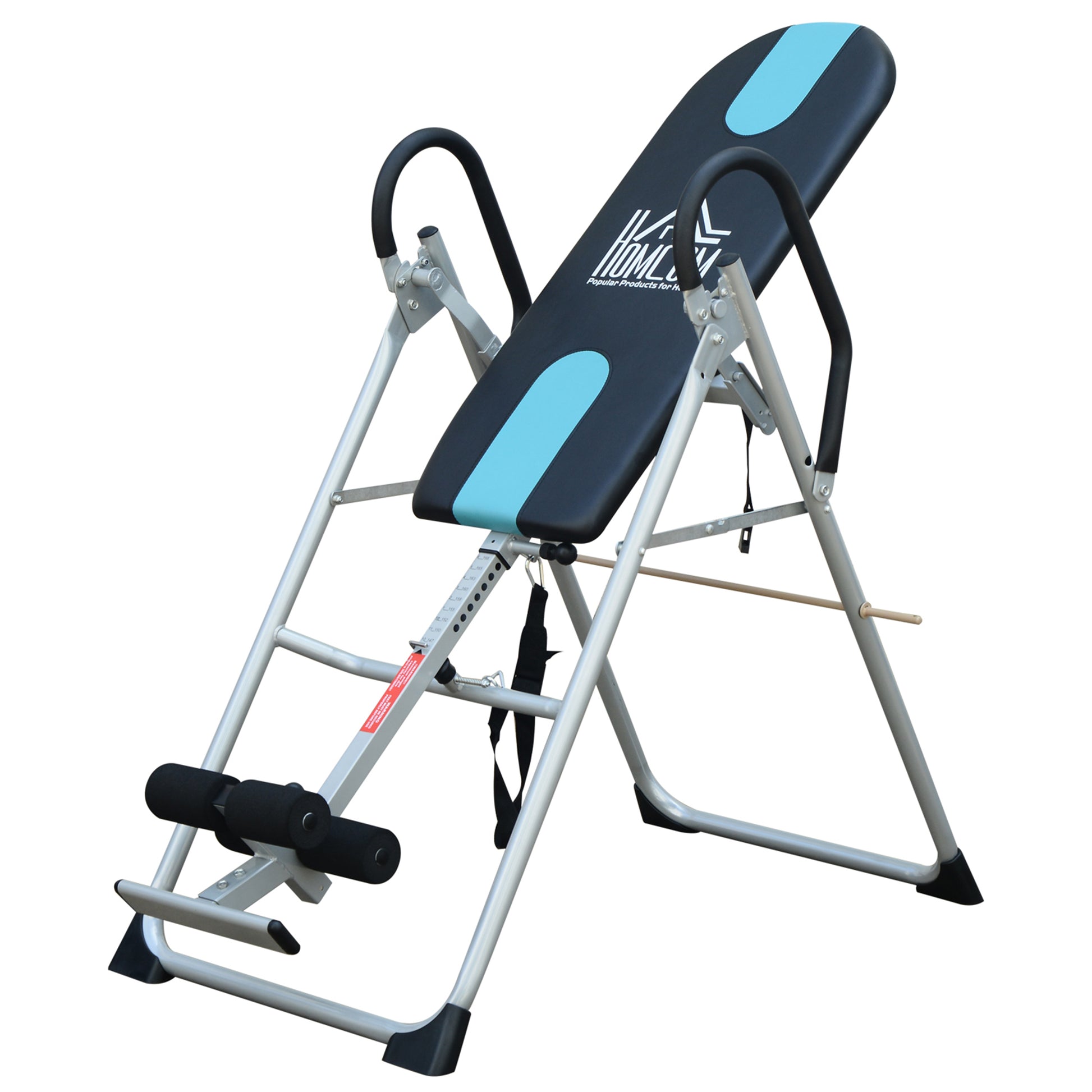 Photo of HOMCOM Foldable Gravity Inversion Table Back Therapy Home Fitness Bench Black in Black colour on a white background