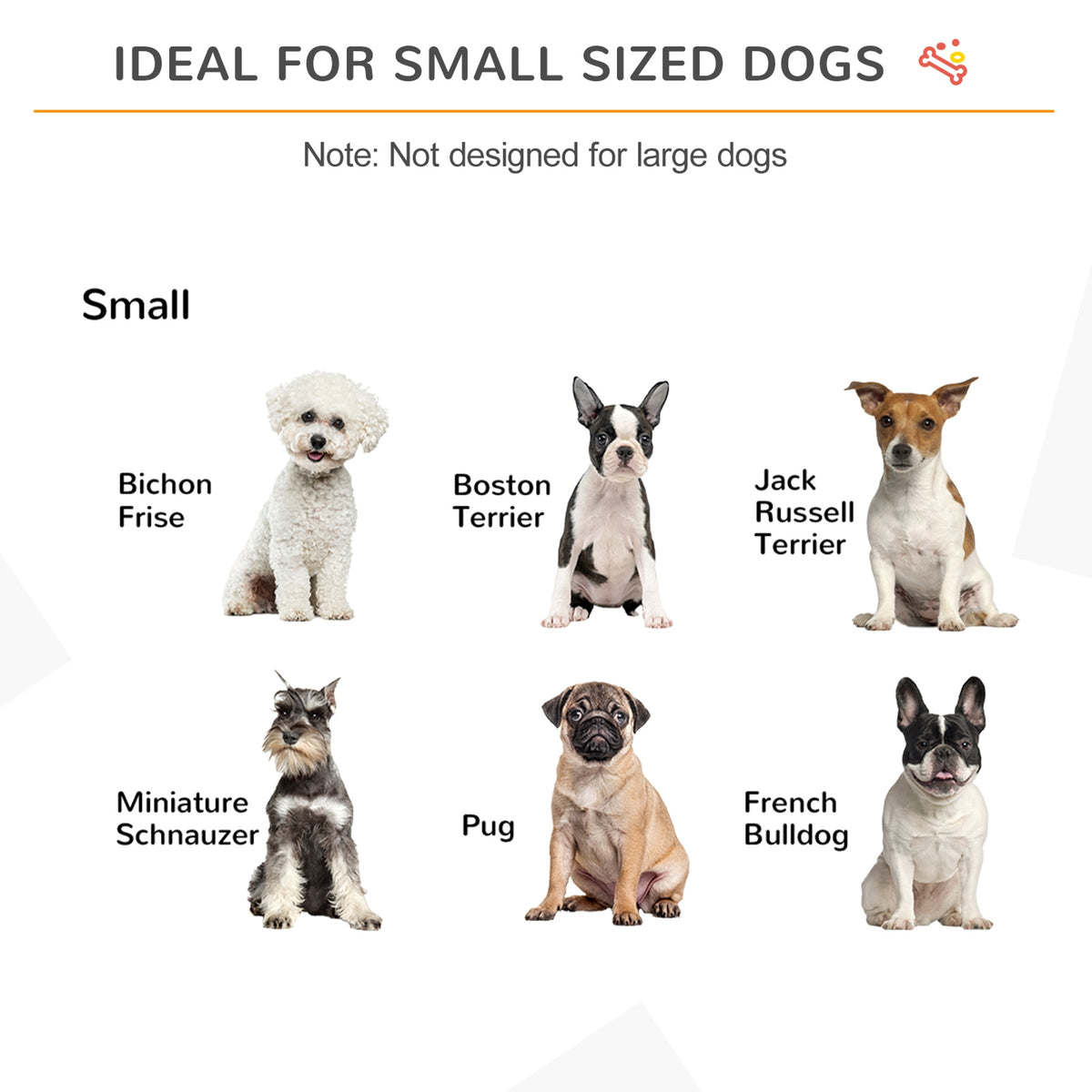 Black wooden dog gate for small dogs, with three hinged panels