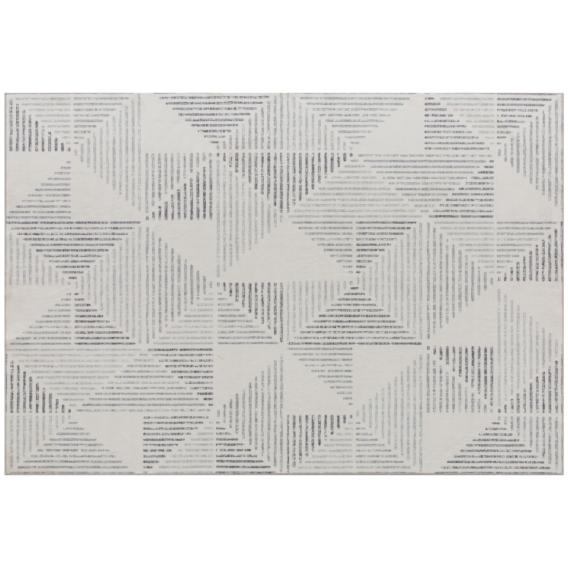 Photo of HOMCOM Modern Area Rug, Geometric Pattern Non-Slip Washable Rug, Soft Floor Carpet for Living Room, Bedroom, Dining Room, Home Office, 230 x 160 cm, Grey in Grey colour on a white background