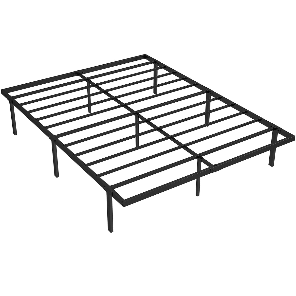 Photo of HOMCOM 5ft King Bed Frame with Underbed Storage, Metal Platform Bed Frame with Steel Slat Support, No Box Spring Needed in Needed colour on a white background