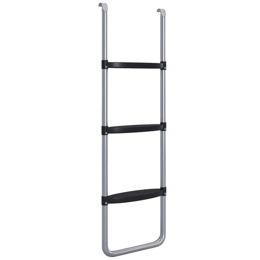 Photo of SPORTNOW Galvanised Steel Trampoline Ladder, 2 Steps/3 Steps Outdoor Trampoline Accessories for 6ft, 8ft, 10ft, 12ft, 13ft, 14ft, 16ft Trampoline, 110L x 32Wcm, Silver Tone in Tone colour on a white background