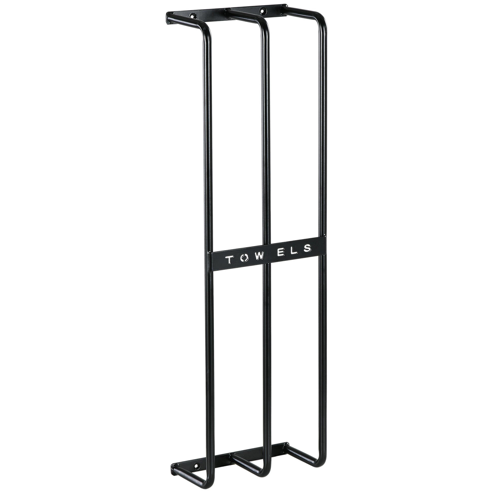 Photo of HOMCOM Six Large Towel Metal Holder, with Mounting Accessories in Accessories colour on a white background