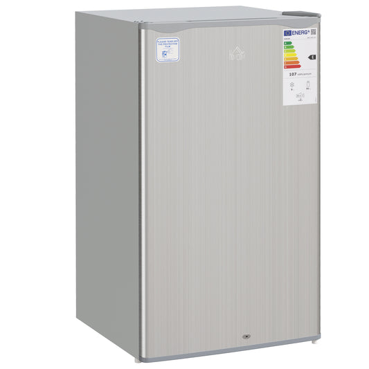 Photo of HOMCOM 91L Freestanding Under-Counter Fridge with Lock - Grey in Grey colour on a white background