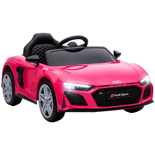 Photo of AIYAPLAY Licensed Audi R8 Spyder 12V Electric Car for Kids with Remote Control, Dual Motors, Rear Suspension, Soft Start, Pink in Pink colour on a white background