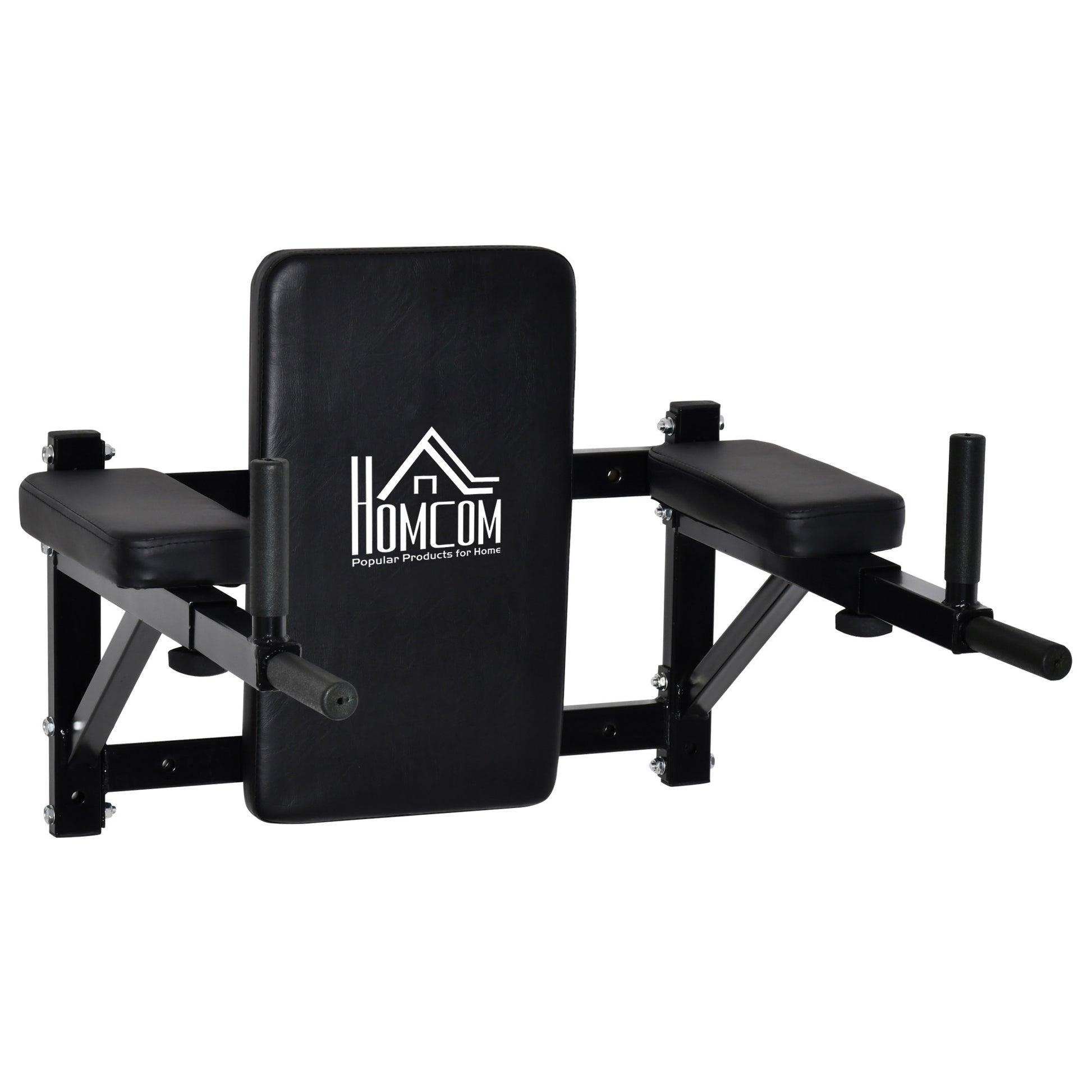 Photo of HOMCOM Wall Mounted Dip Station Knee Leg Raise Chin Up Pull Up Rack Home Gym Fitness Exercise Workout Bars New in New colour on a white background
