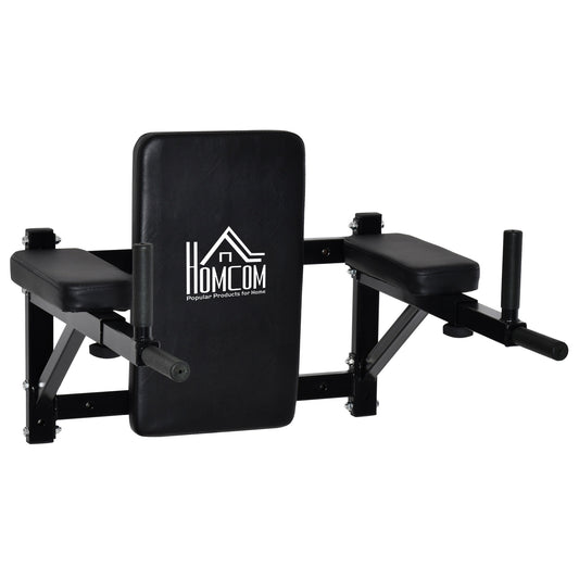 Photo of HOMCOM Wall Mounted Dip Station Knee Leg Raise Chin Up Pull Up Rack Home Gym Fitness Exercise Workout Bars New in New colour on a white background