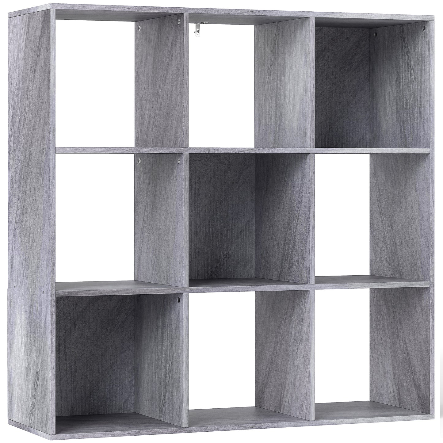 Photo of HOMCOM Nine-Cube Storage Shelf - Marble Grey in Grey colour on a white background