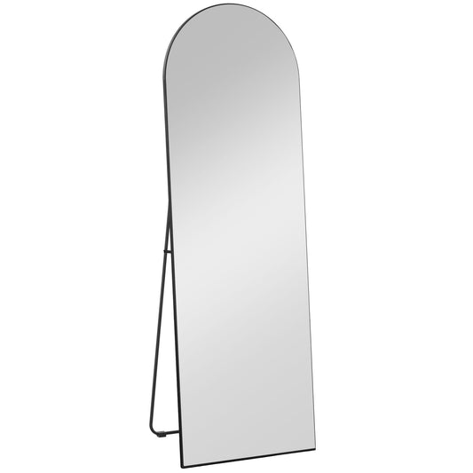 Photo of HOMCOM 150cm Arched Full Length Mirror - Black in Black colour on a white background