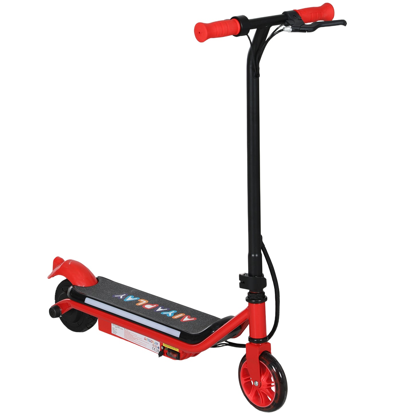 Photo of AIYAPLAY Electric Scooter for Kids Aged 6-14 Years, with Colourful Lights, Red in Red colour on a white background